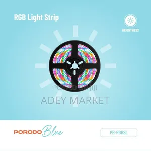 Porodo Blue Sound Reactive RGB Strip Light With Remote Control