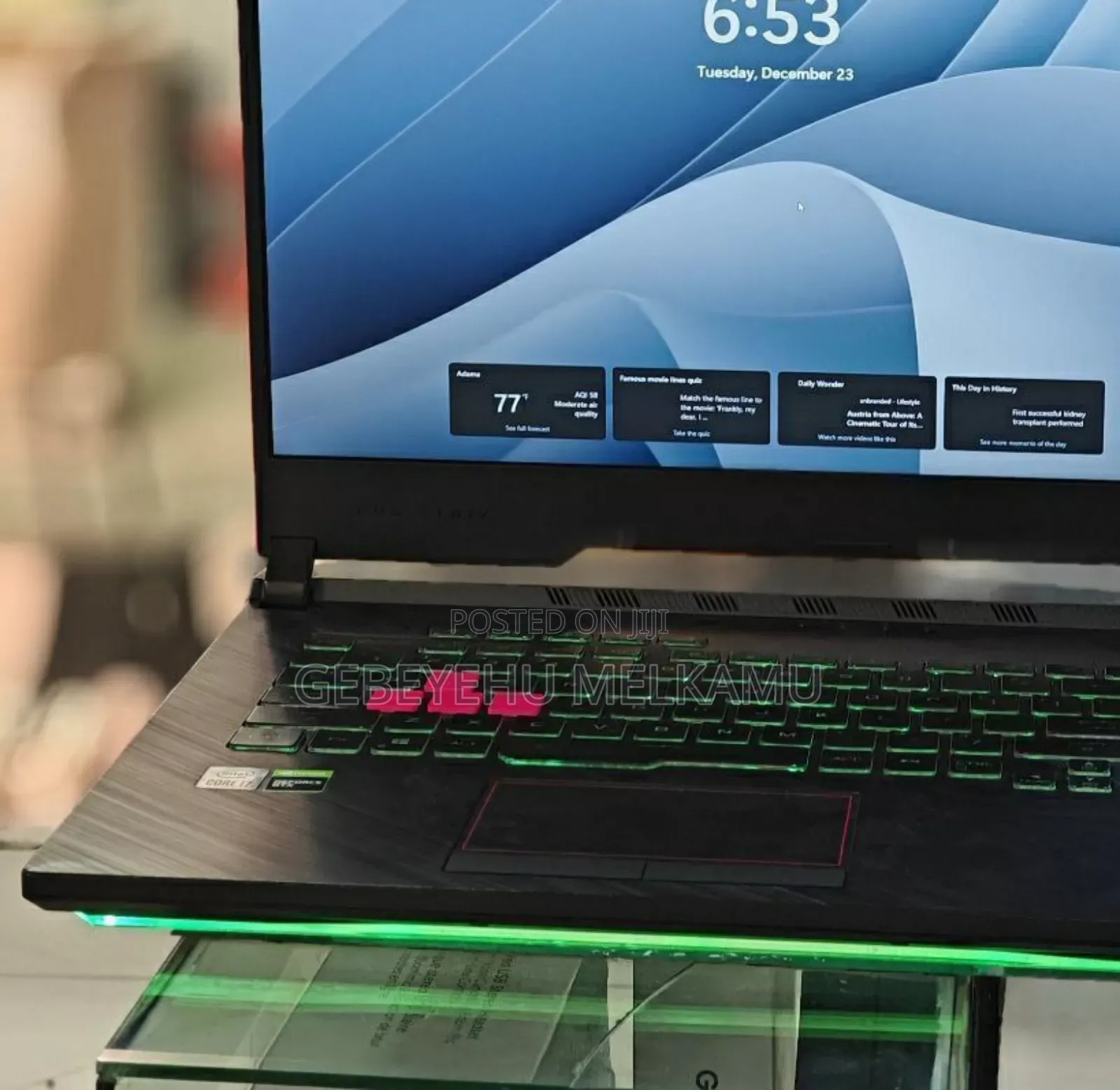 New Laptop Asus ROG Strix G15 G512 32GB Intel Core I7 SSD 512GB