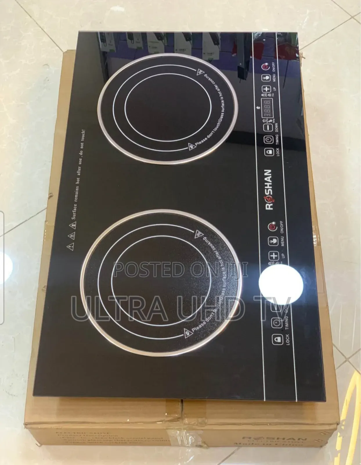 Roshan Dual Induction Cooktop. It Advanced Touch Control System.