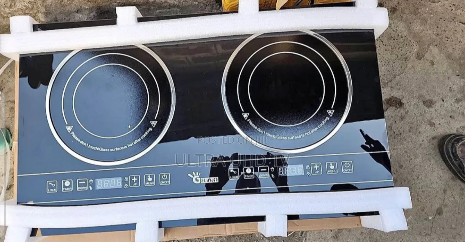 Gelinjie Double-Burner Electric Ceramic Touch Stove.Features Digital