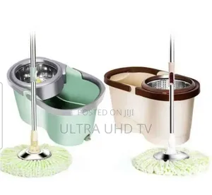 Microfiber Spin Mop and Bucket Set. It Features a 360-Degree