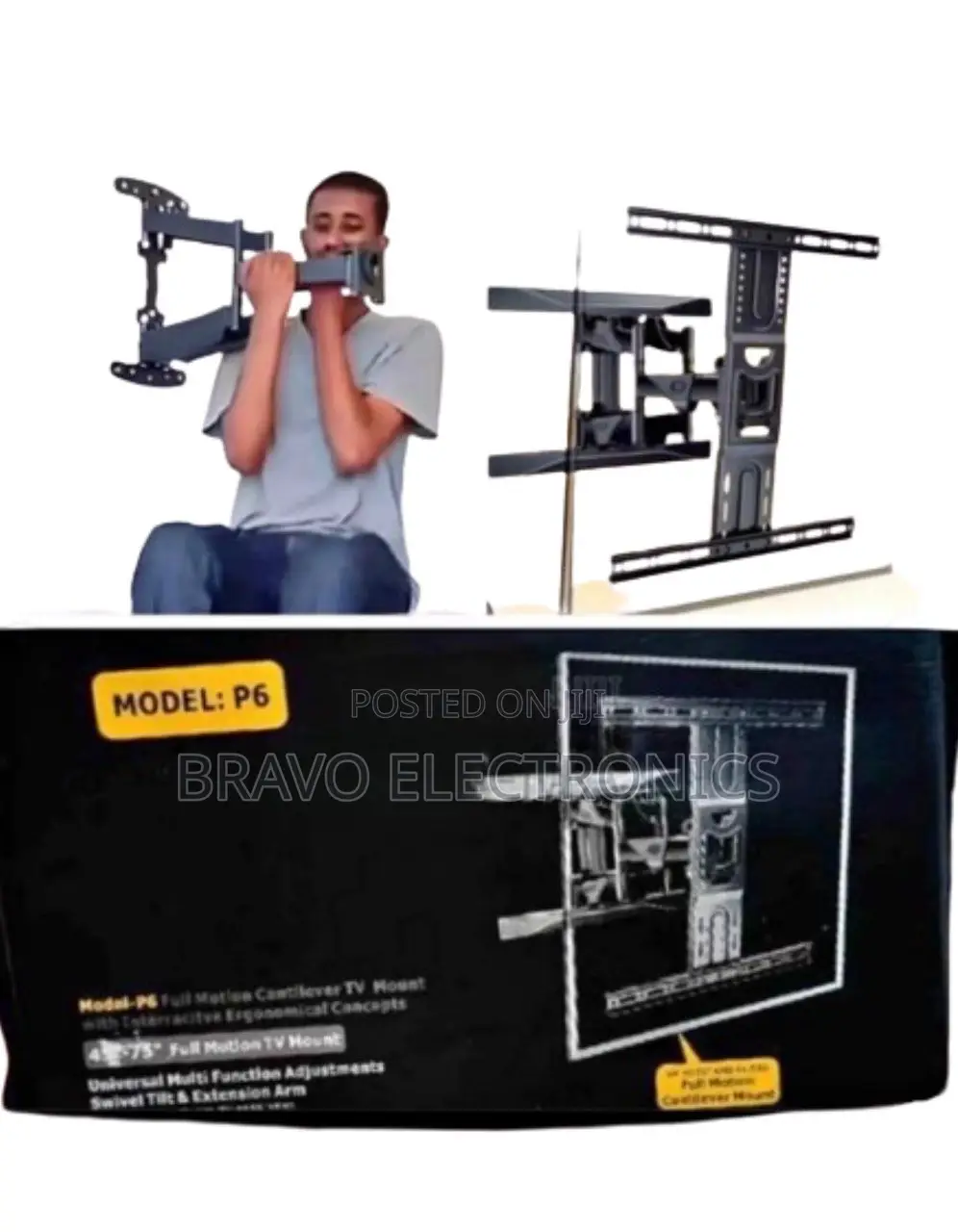 P6 Full Flexible Tv Wall Mount – Strong, Adjustable !