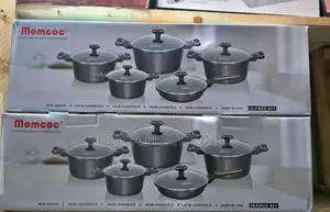 Momcoc 10-Piece Granite Cookware Set. It Is a 10-Piece Set Including