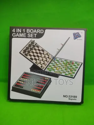 4-in-1 Magnetic Board Game Set