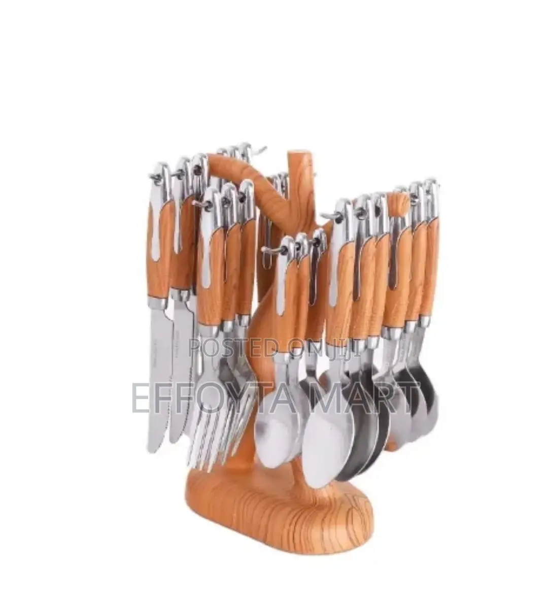 Stainless Steel Set Of 24 Knife And Spoon ማንኪያ,ሹካ,ቢላ