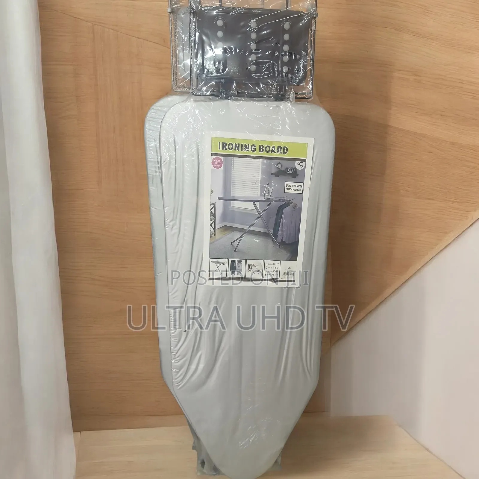 Ironing Board. It Features a Sturdy Metal Frame and Heat-Resistant