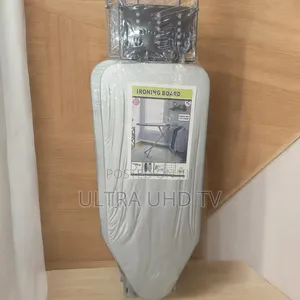 Ironing Board. It Features a Sturdy Metal Frame and Heat-Resistant