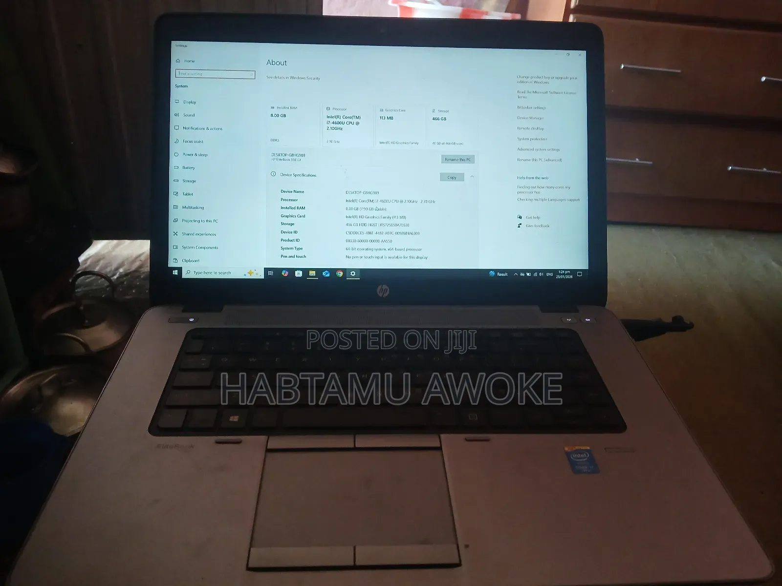 Laptop HP EliteBook 840 8GB Intel Core I7 HDD 500GB