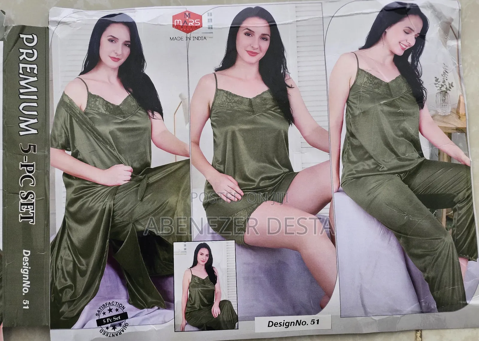 Light Green 5 Set-Pieces Pygma Night Sleepwear