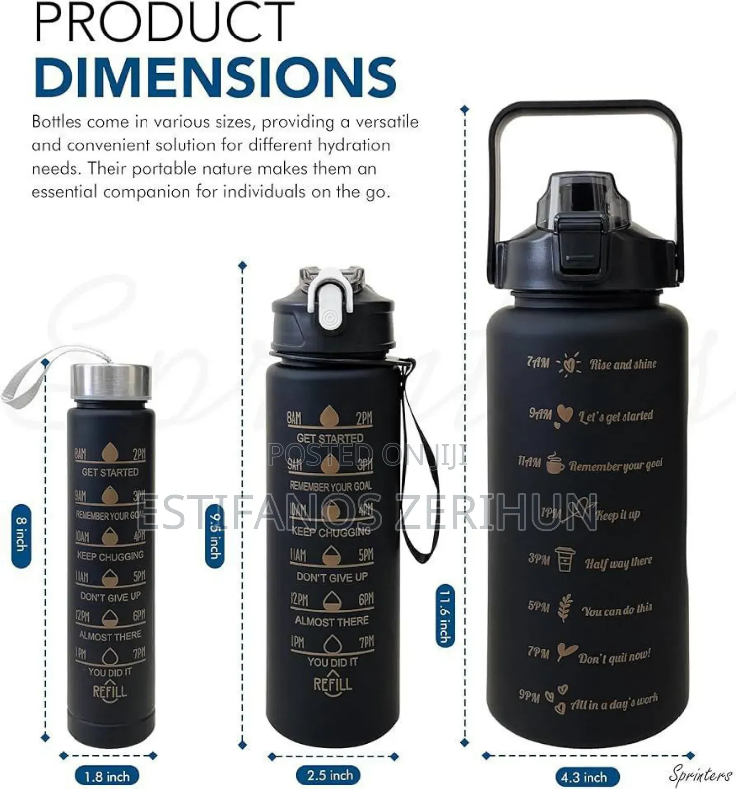 3in1 Colorful Water Bottle