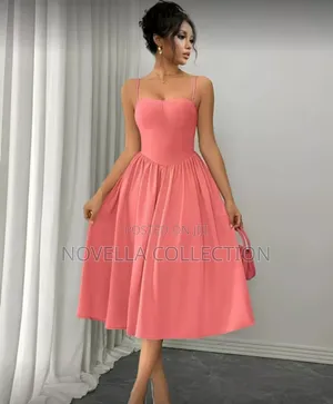 Versatile Backless Cinched Waist Flared Dress