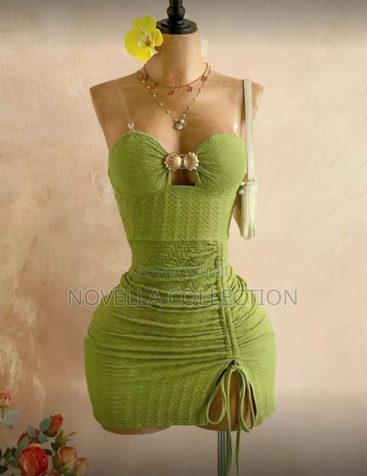 Vacation Beach Wedding Elegant Metal Decor Ruched Strapless Mini Dress