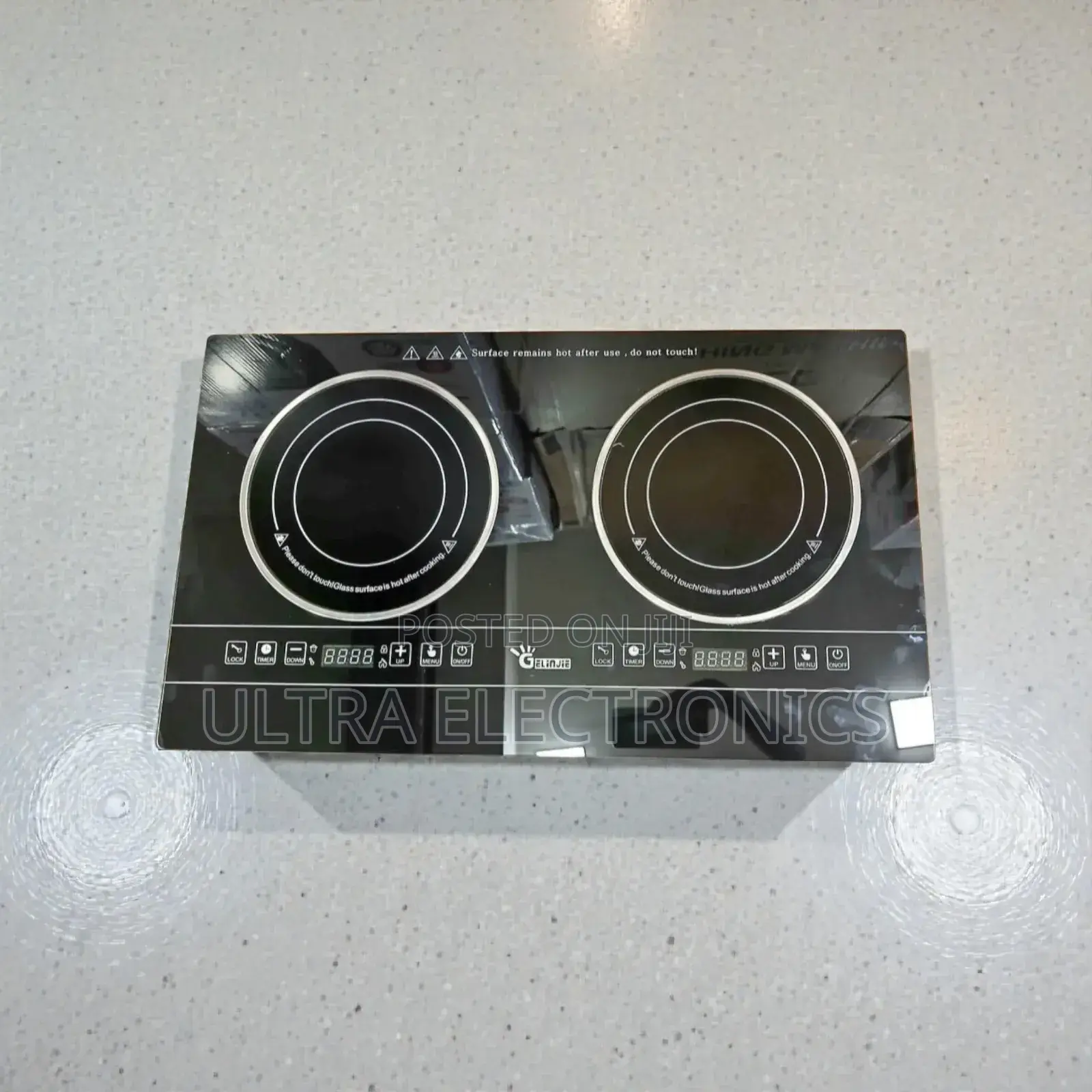 Gelinjie Double-Burner Electric Cooktop Can