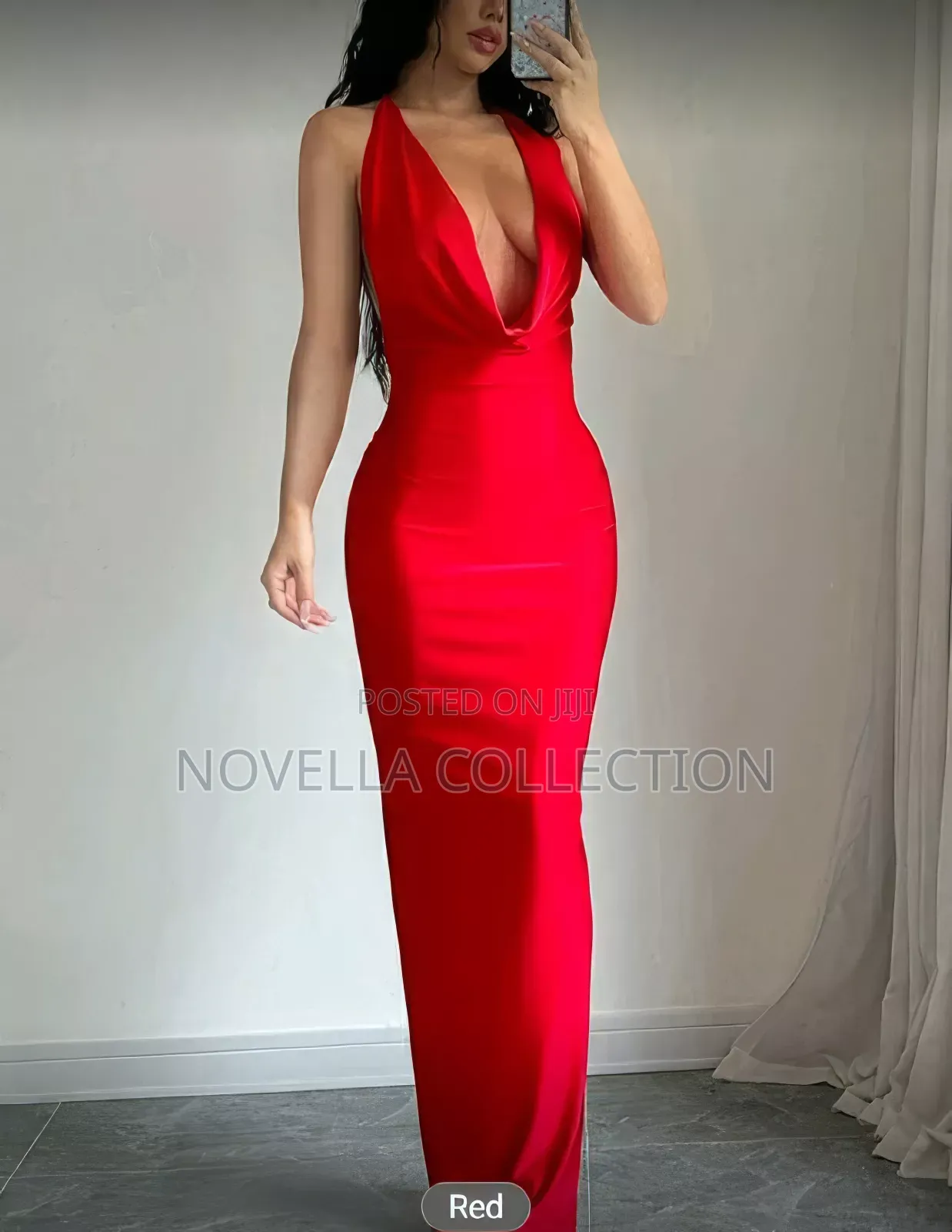 Women's Plain Color Ruched Halter Sleeveless Sexy Summer Dress