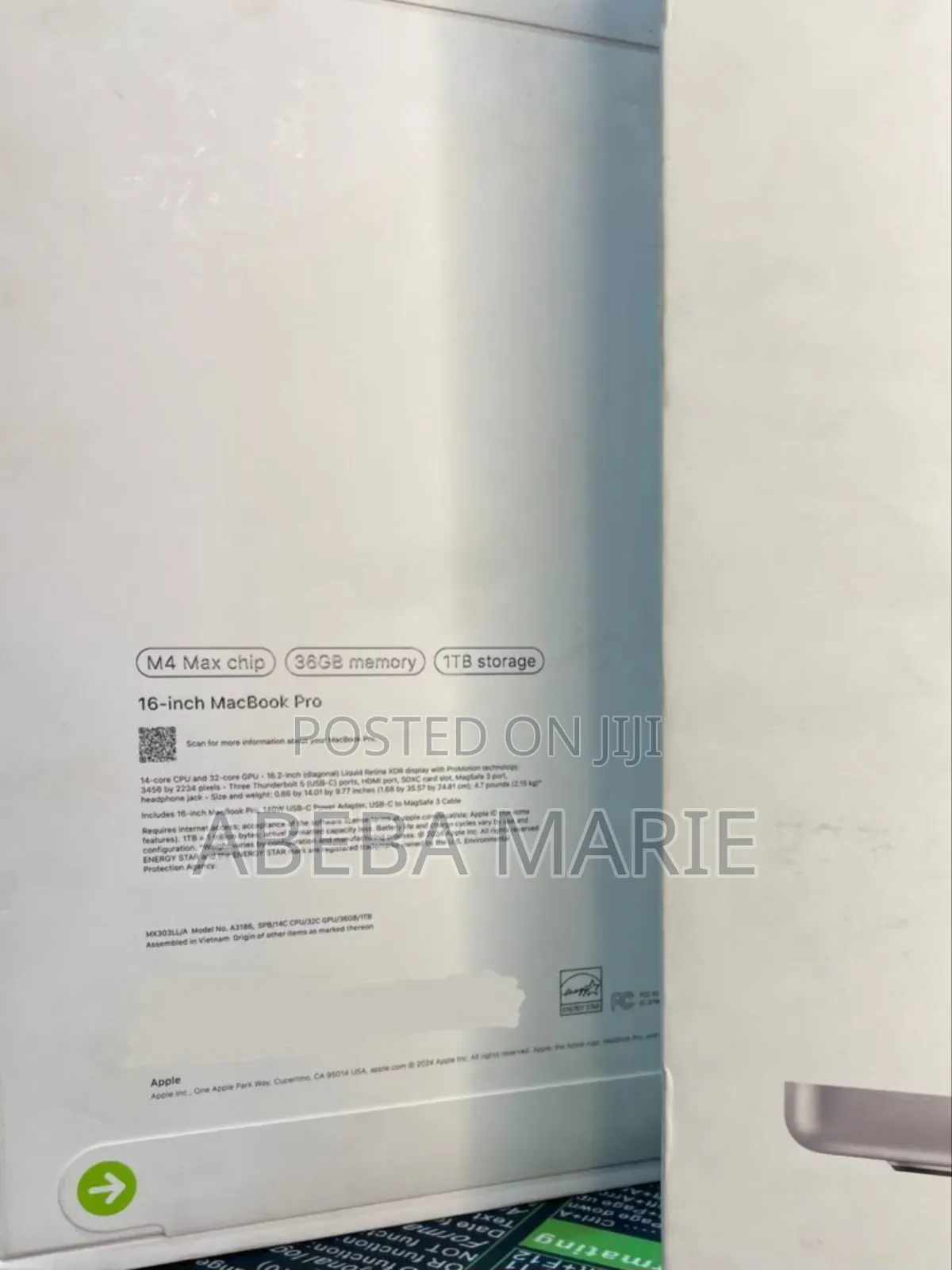 New Apple MacBook Pro 2024 M4 Max 16-Inch 36GB Apple M4 Max SSD 1T