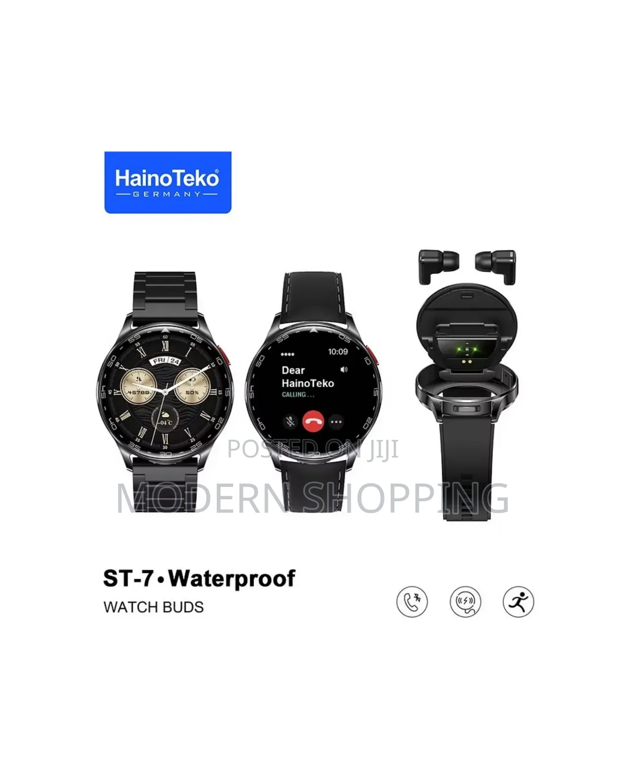 Hainoteko St-7 Smartwatch With Earbuds