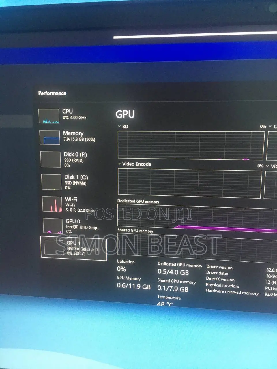 Laptop HP Omen 15 16GB Intel Core I5 HDD+SSD 1T