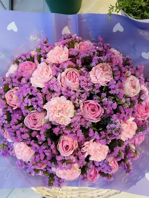 Elegant Purple Pink Rose Bouquet – Fresh Flowers