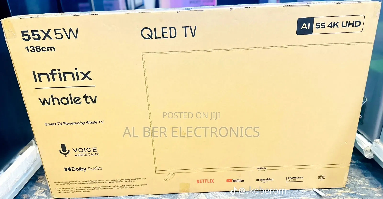 Infinix 55 Inch Qled Uhd Smart Tv – Whale Os – Brand New