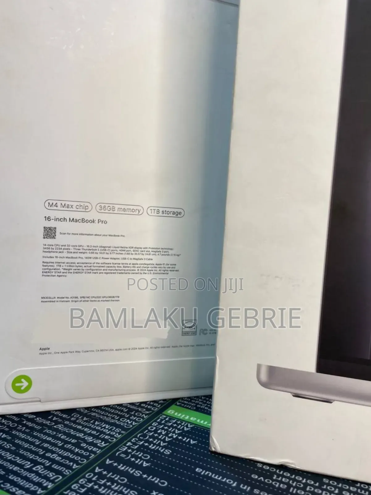 New Apple MacBook Pro 2024 M4 Max 16-Inch 36GB Apple M4 Max SSD 1T