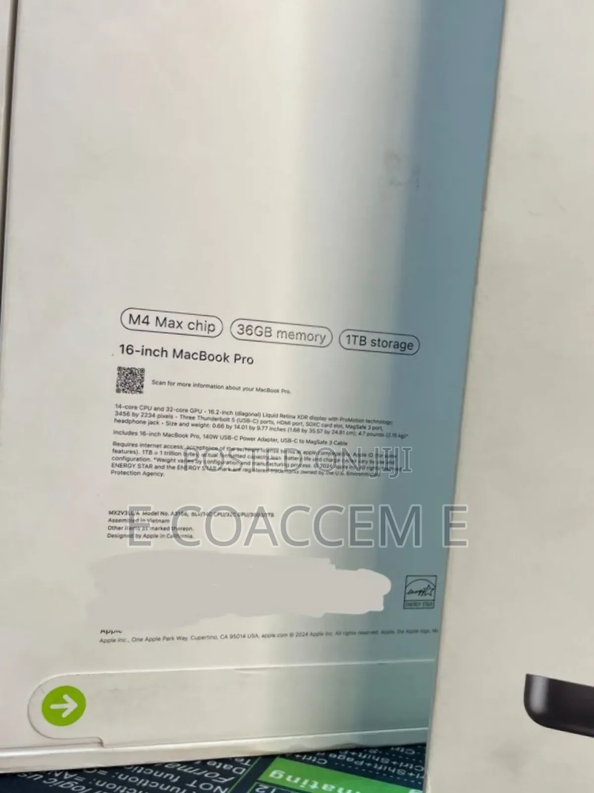 New Laptop Apple MacBook 32GB Apple M4 Max SSD 1T