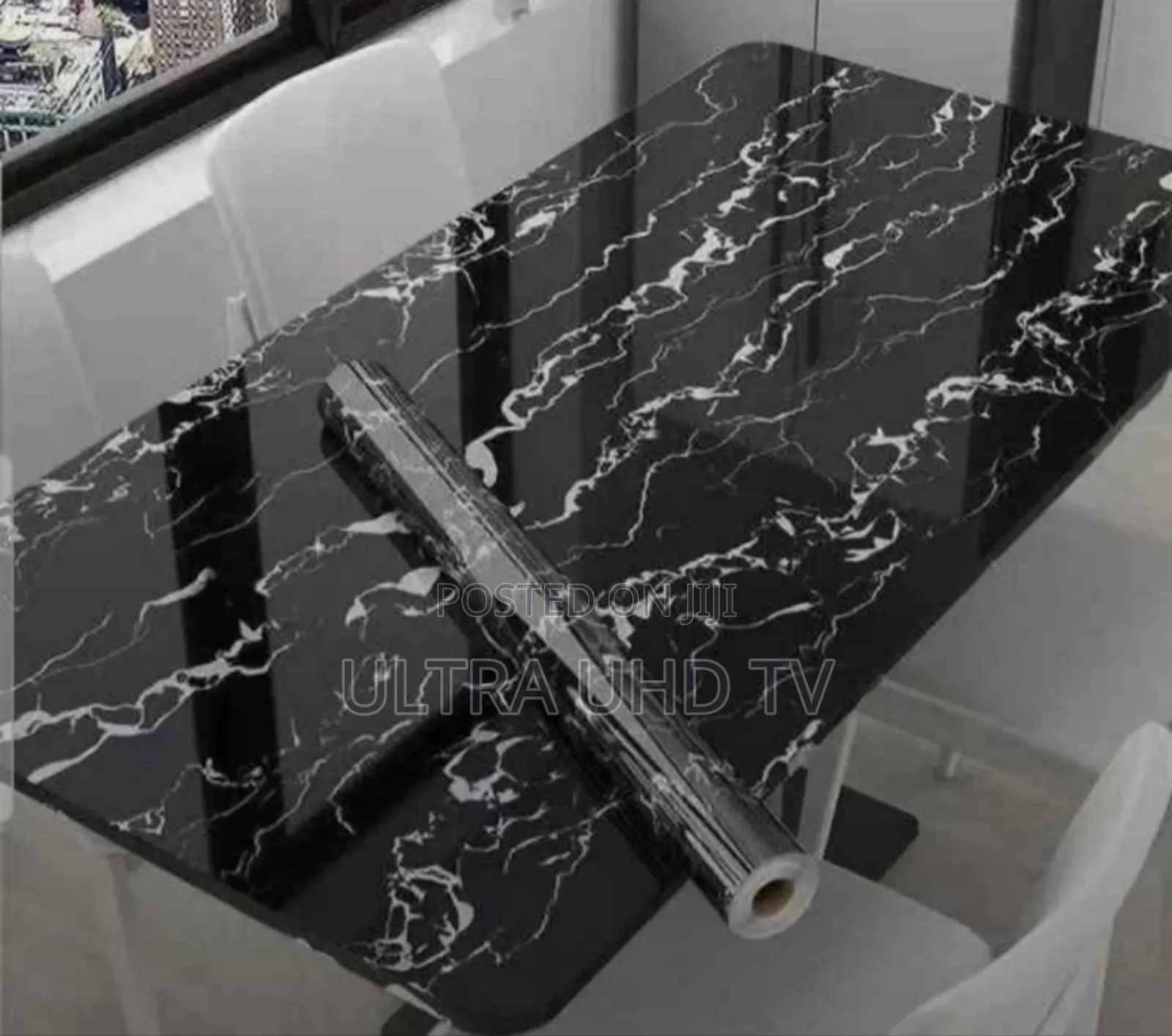 Roll Of Black Marble Self-adhesive Contact Paper (Also Known As