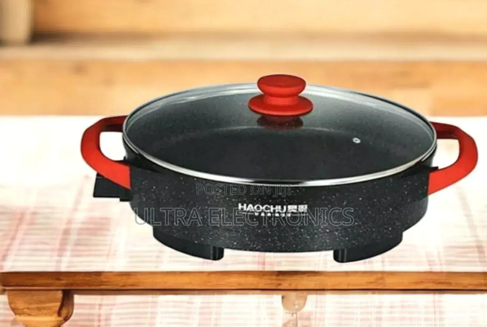 Haochu Ceramic Pizza Pan. Ideal for Shawarma, Bread, Fried Foods.