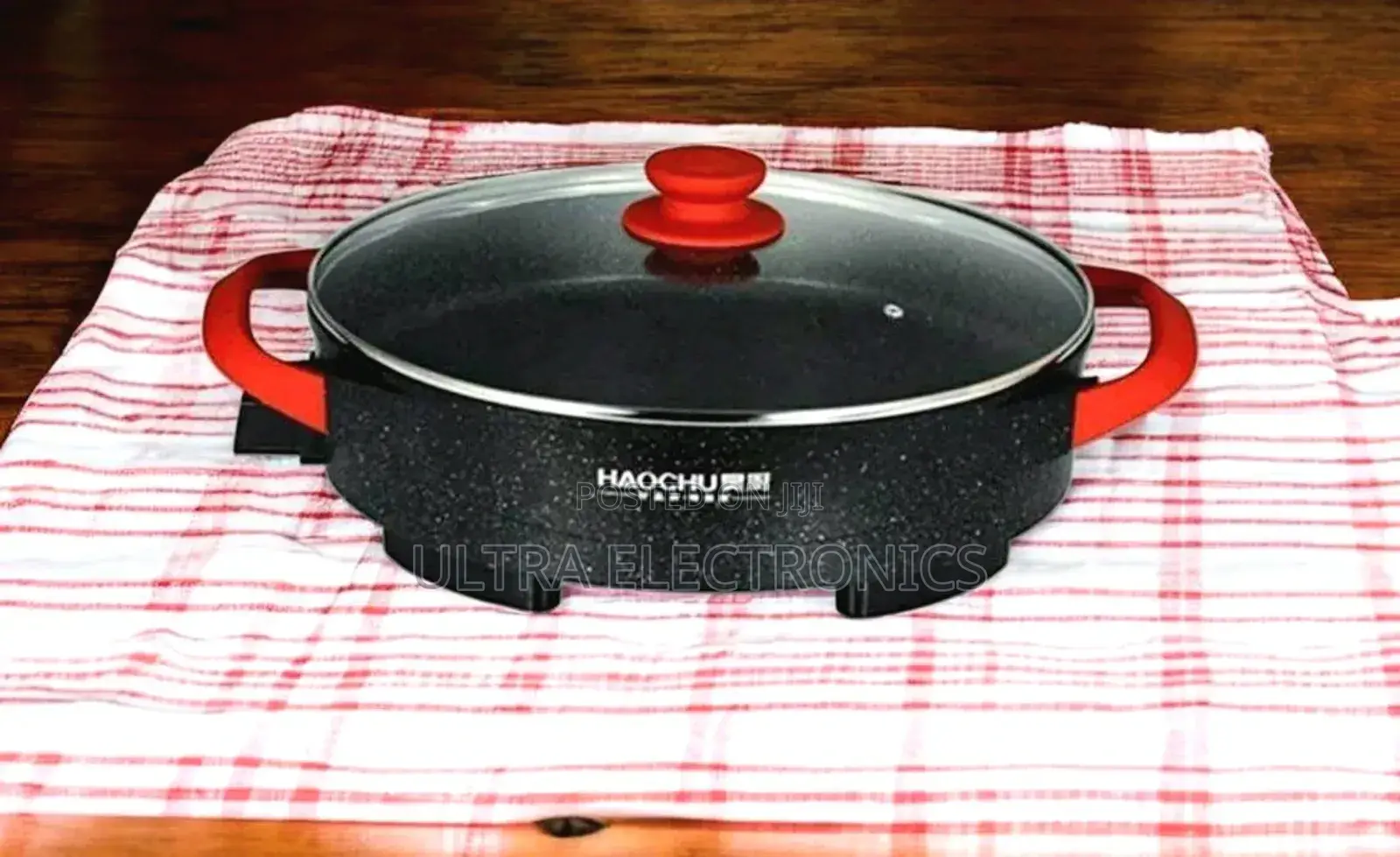 Haochu Ceramic Pizza Pan. Ideal for Shawarma, Bread, Fried Foods.