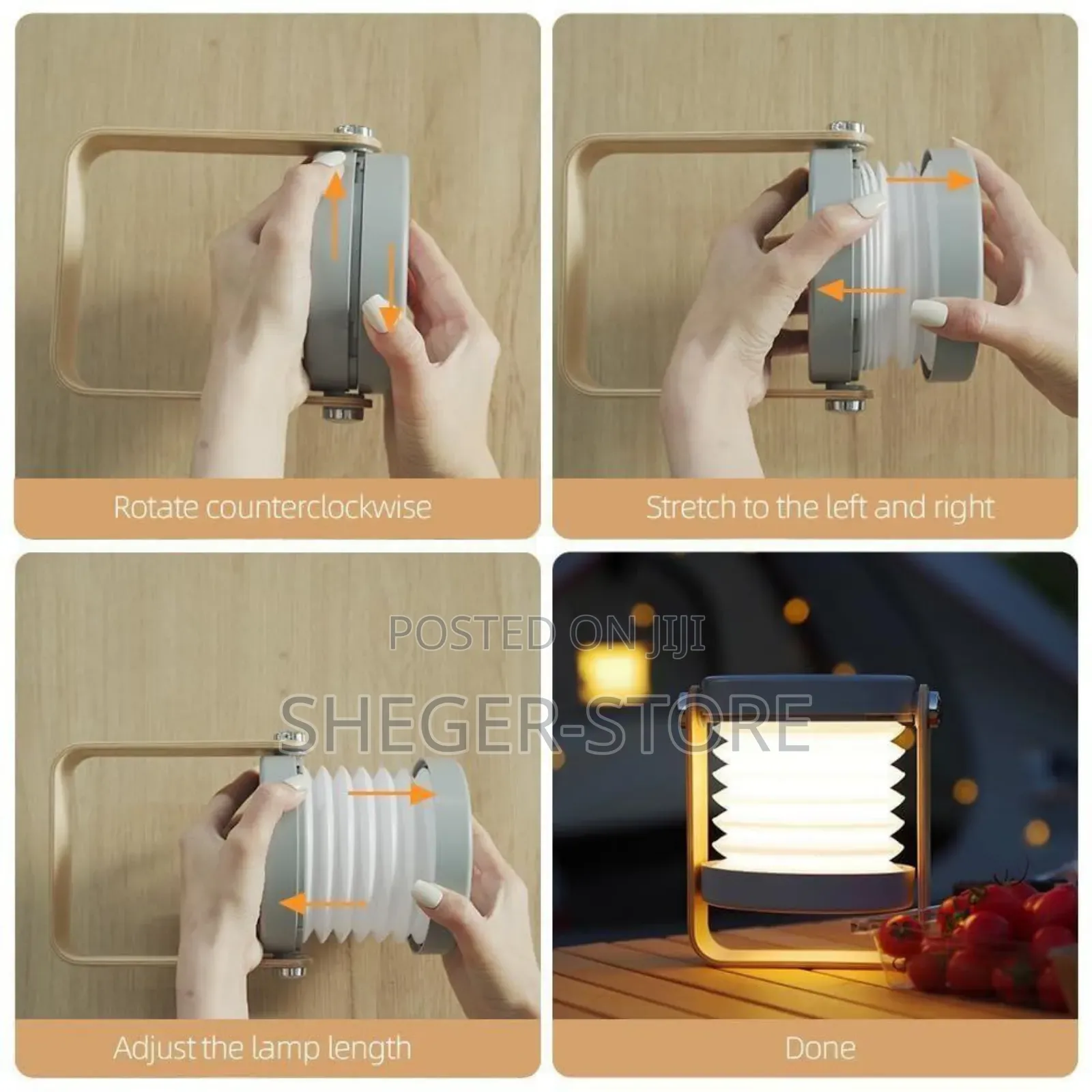 Orginal Creative Design Foldable Led Bedside Table Lamp
