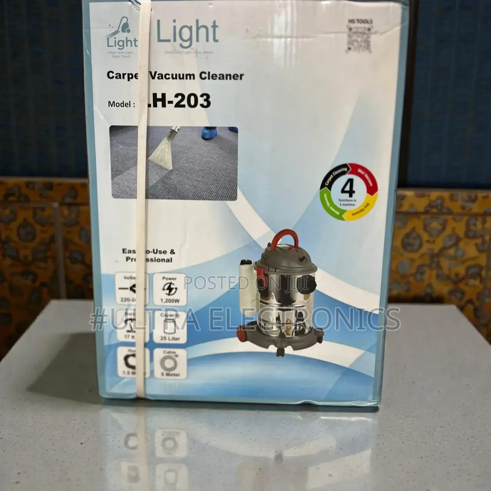Light "4 in 1" Carpet Vacuum Cleaner, Model H-203. It Is Designed