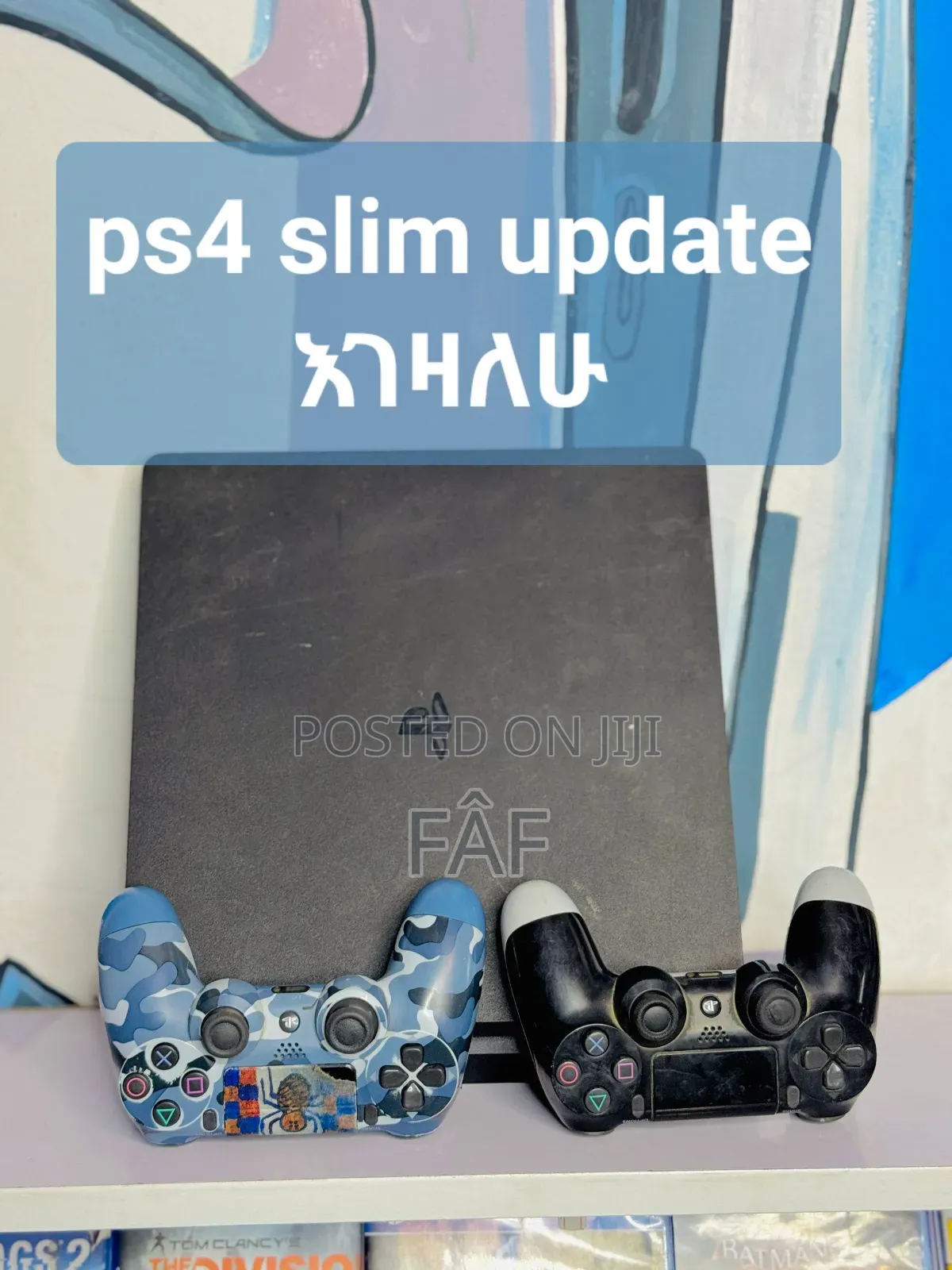 Ps4 Slim + Joystick እንገዛለን