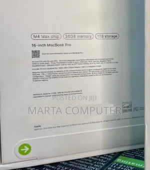 New Laptop Apple MacBook Pro 36GB Apple M4 Max SSD 1T