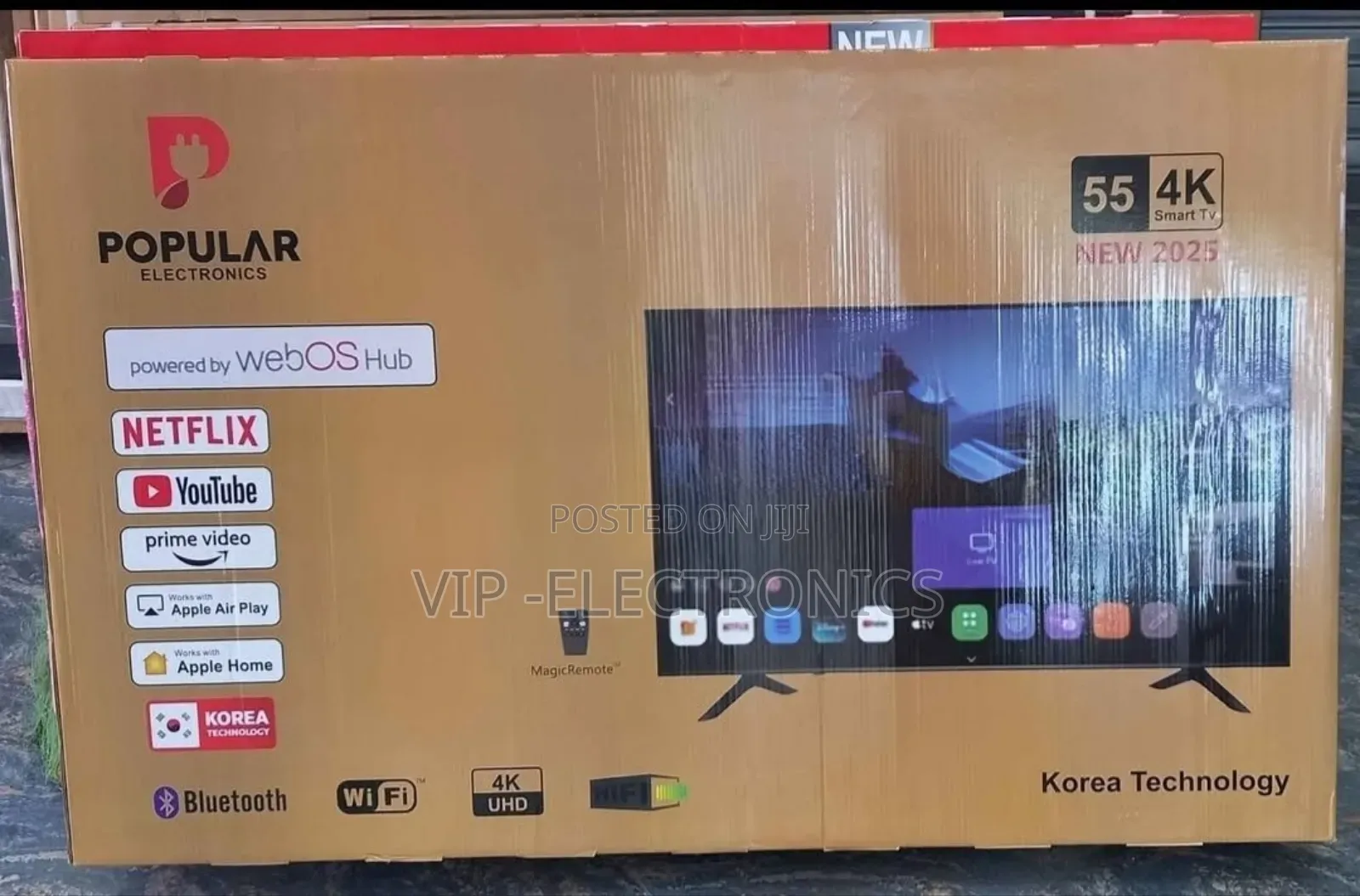55 Inch Tv Popular Smart Weboss Hub New 2025 Model Original Tv
