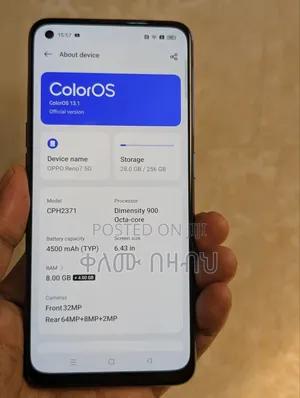 New Oppo Reno7 5G 256 GB Blue