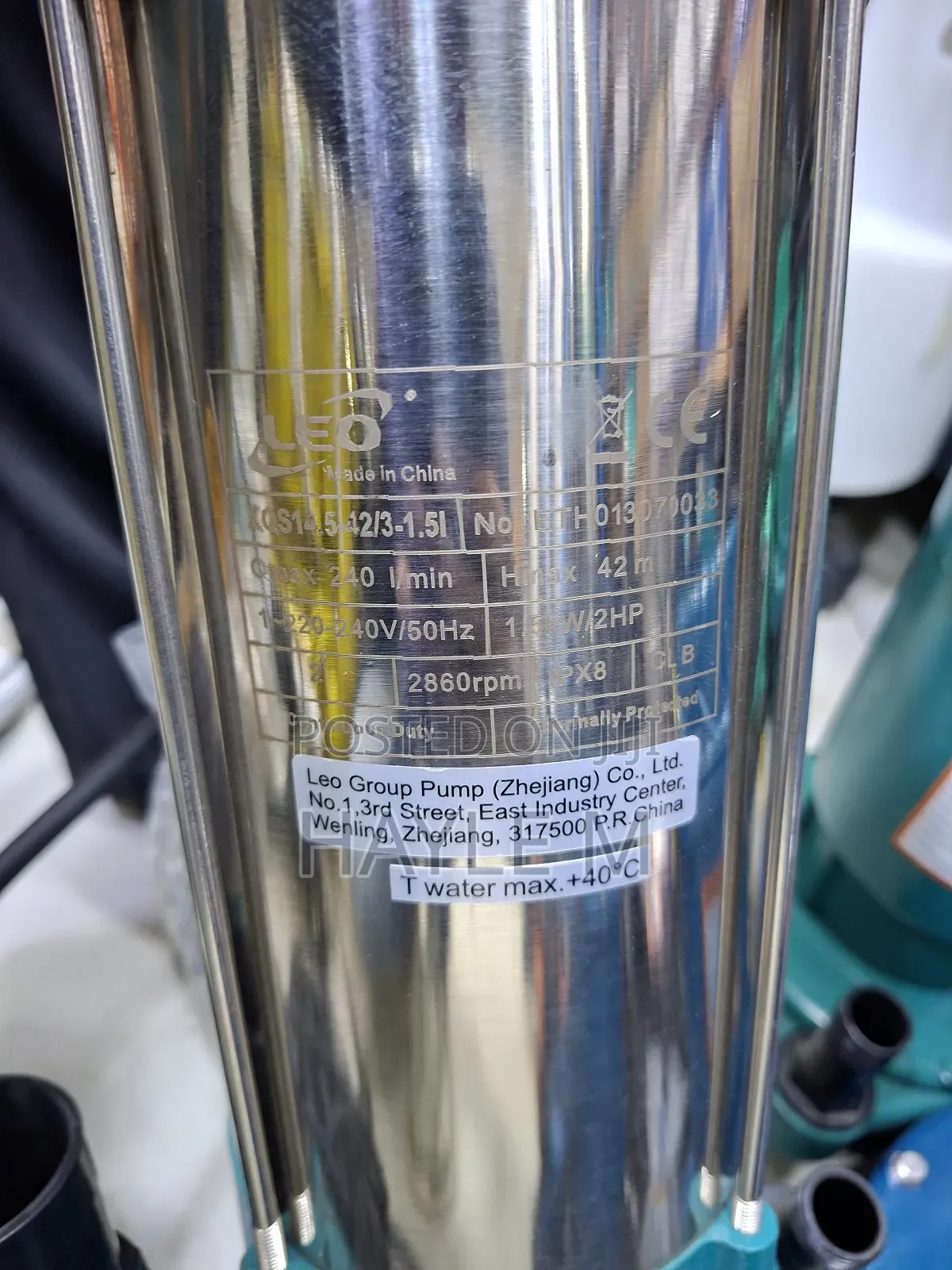 Leo Stainlesstill Water Pump