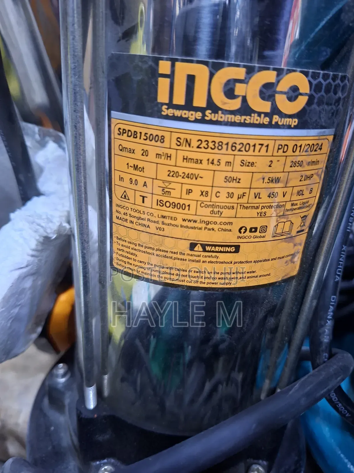 Ingco Dewatering Water Pump