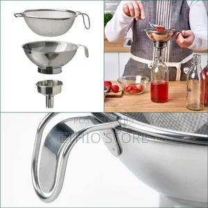 Strainer/Funnel Set of 3, Stainless Steel