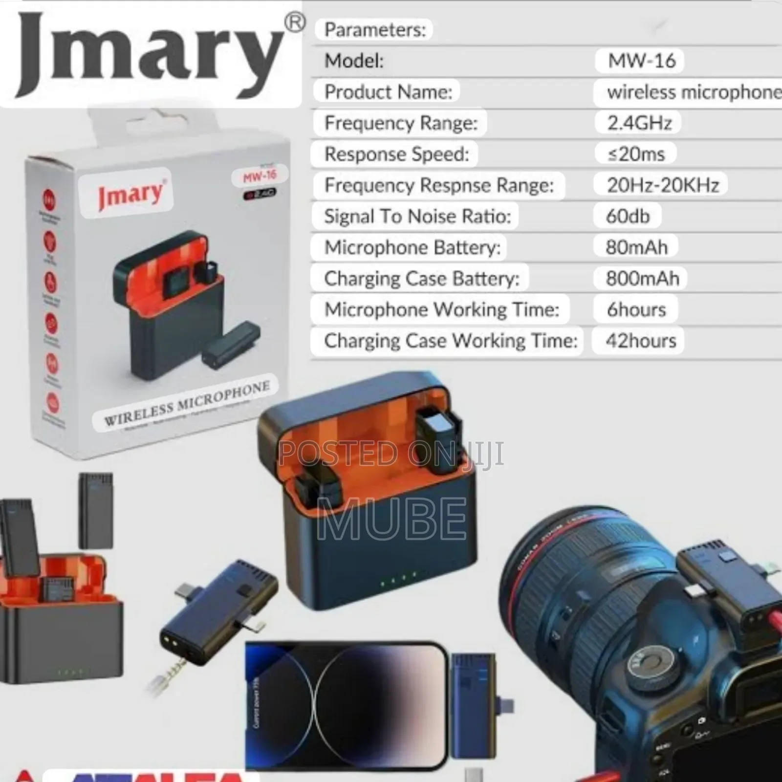 Jmary Mw-16 Wireless Microphone System: