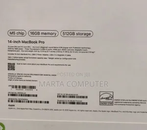 New Laptop Apple MacBook Pro 16GB Apple M5 SSD 512GB