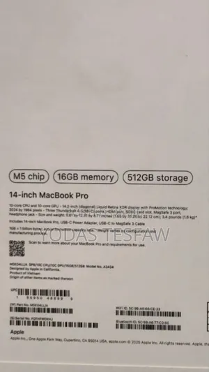 New Laptop Apple MacBook Pro M1 16GB Intel Core I7 SSD 512GB