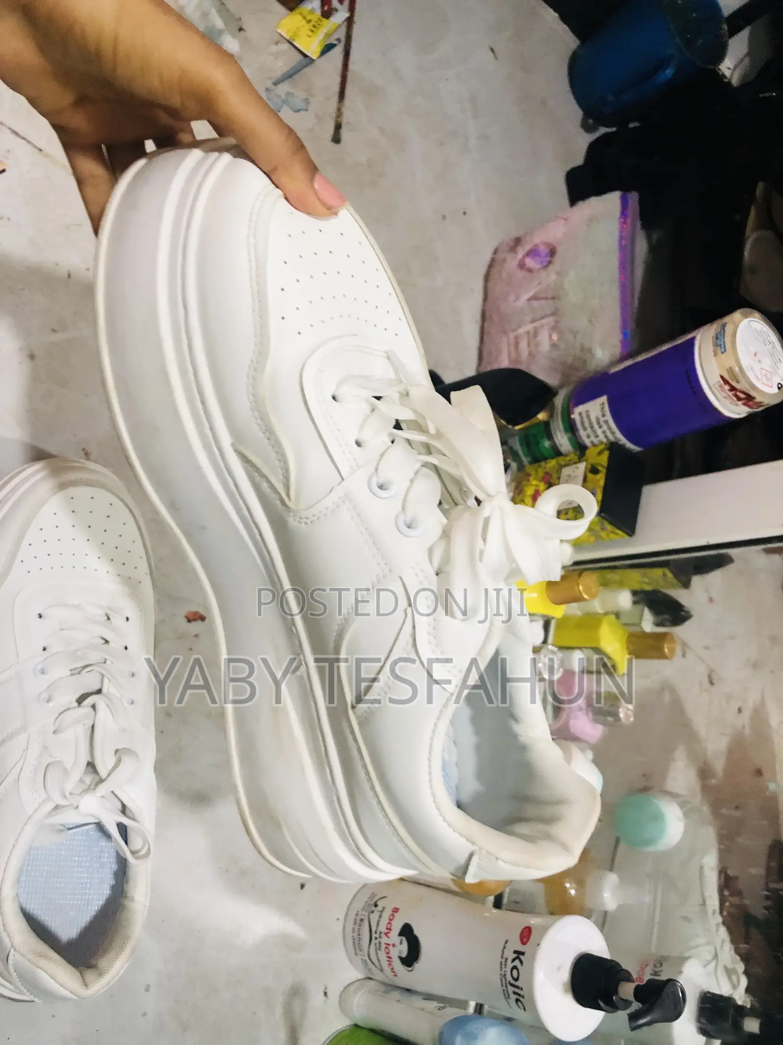 White Mens Shoes Slightly Used