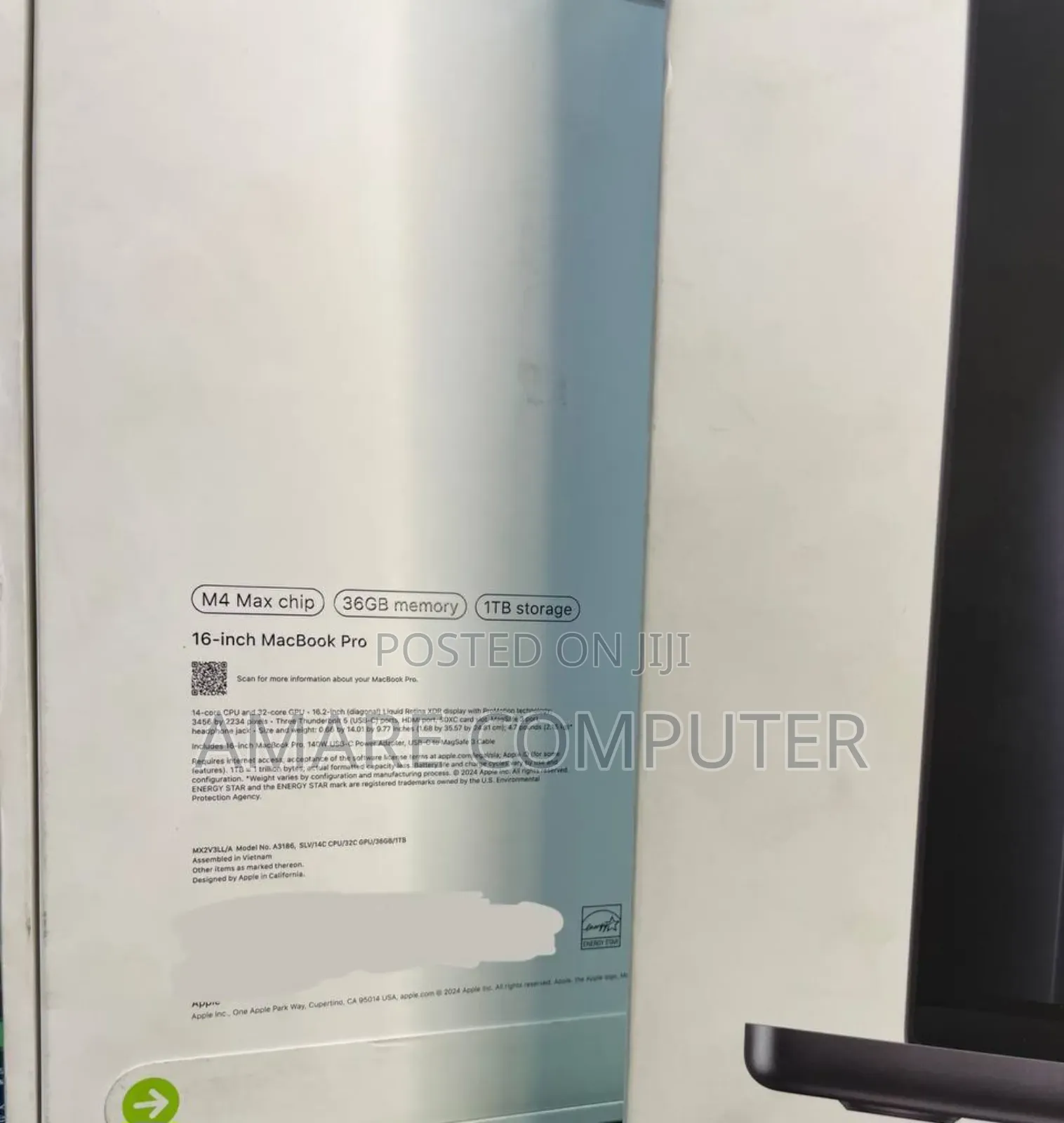 New Laptop Apple MacBook 36GB Apple M4 Max SSD 1T