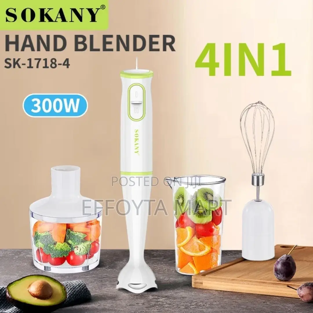 High Quality Orginal 300w Sokany 4 In 1 Hand Blender