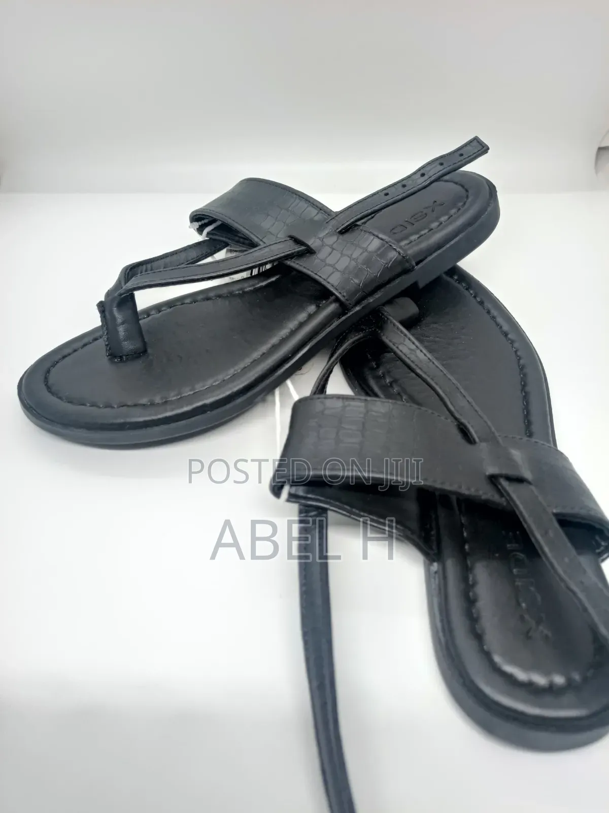 Black Snake Patterned Heeled Sandals