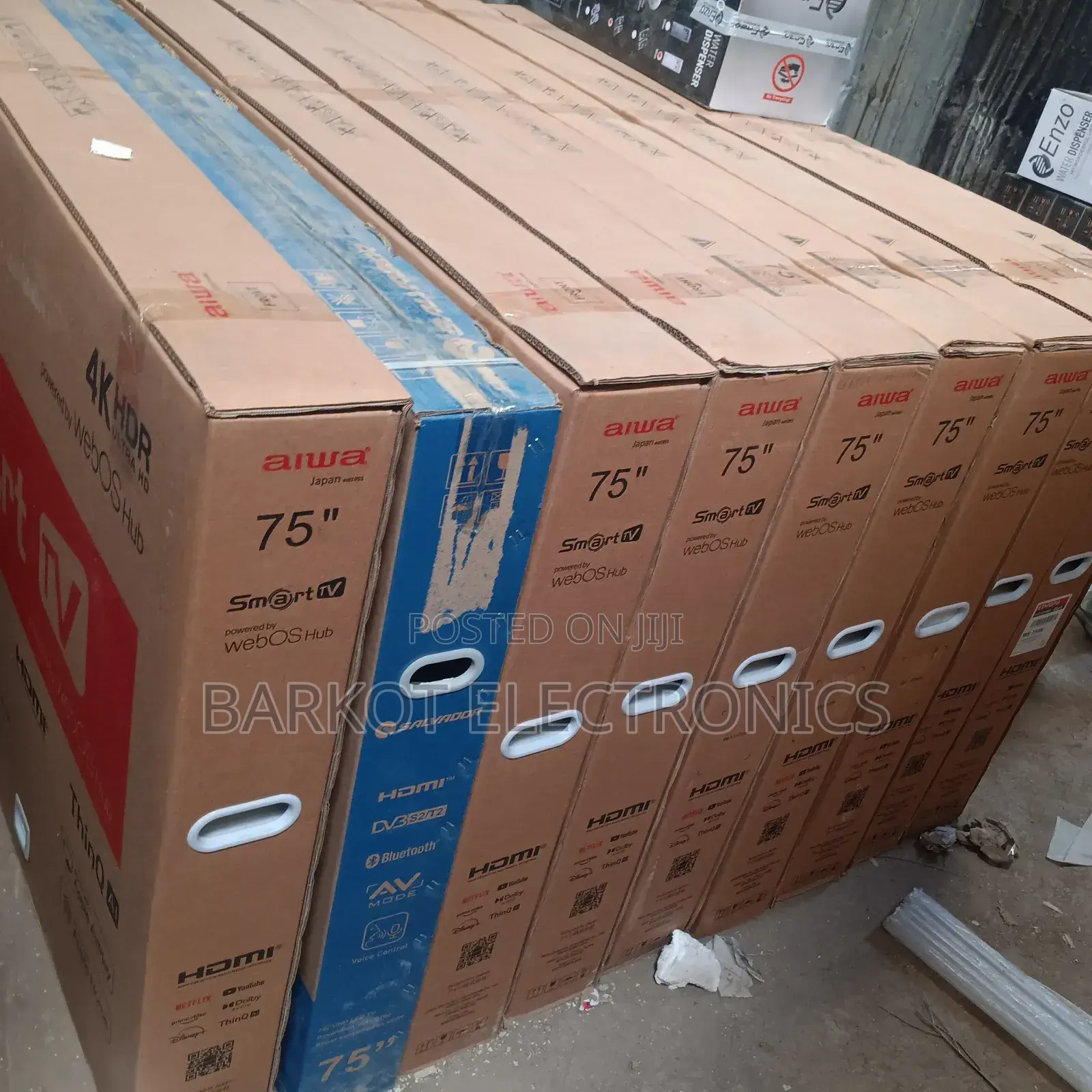 Aiwa Smart Qled Tv 75 Inch Andraid Framless 2025 Model Japan New