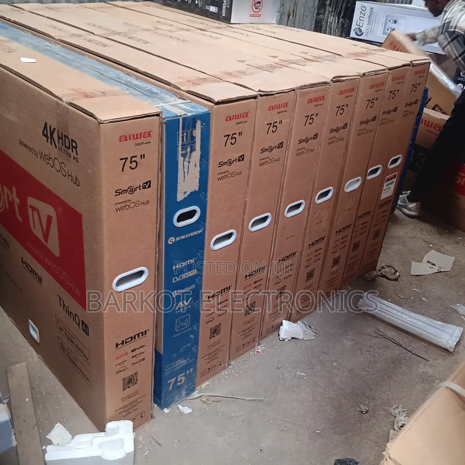 Aiwa Smart Qled Tv 75 Inch Andraid Framless 2025 Model Japan New