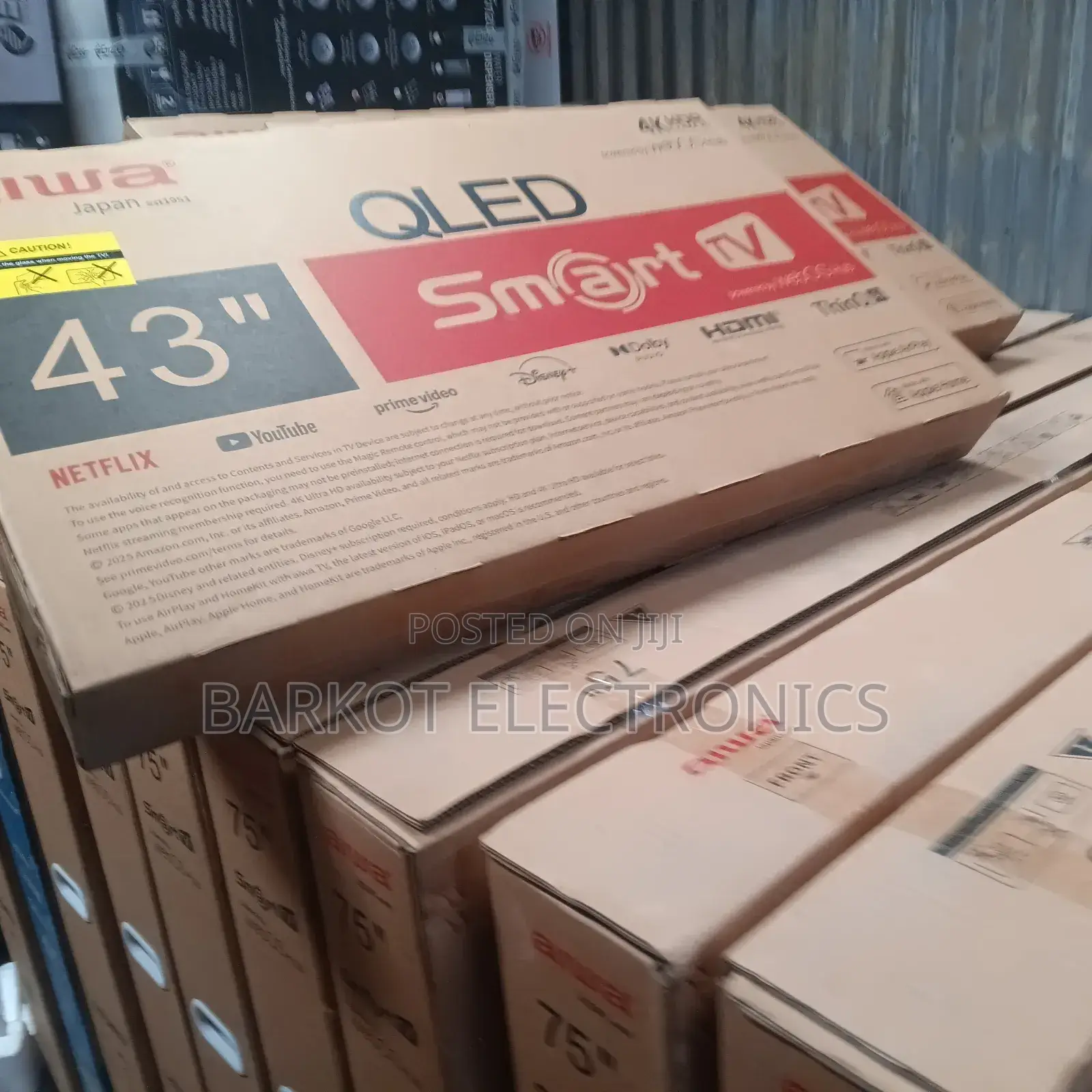 Aiwa Smart Qled Tv 43 Inch Andraid Framless Tv 2025 Model