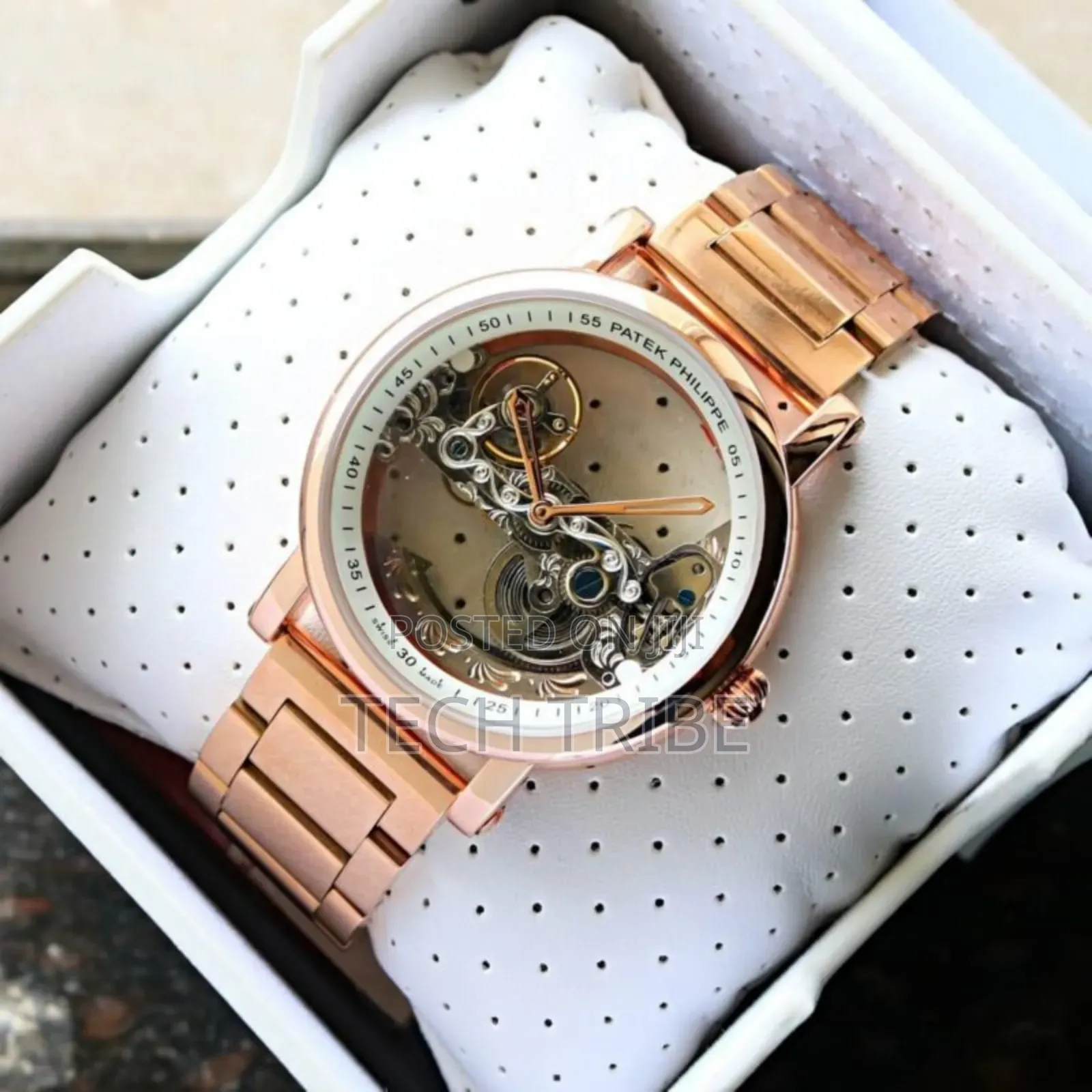 Patek Philippe Original Automatic Metal Belt (Rosegold) Men's Watch