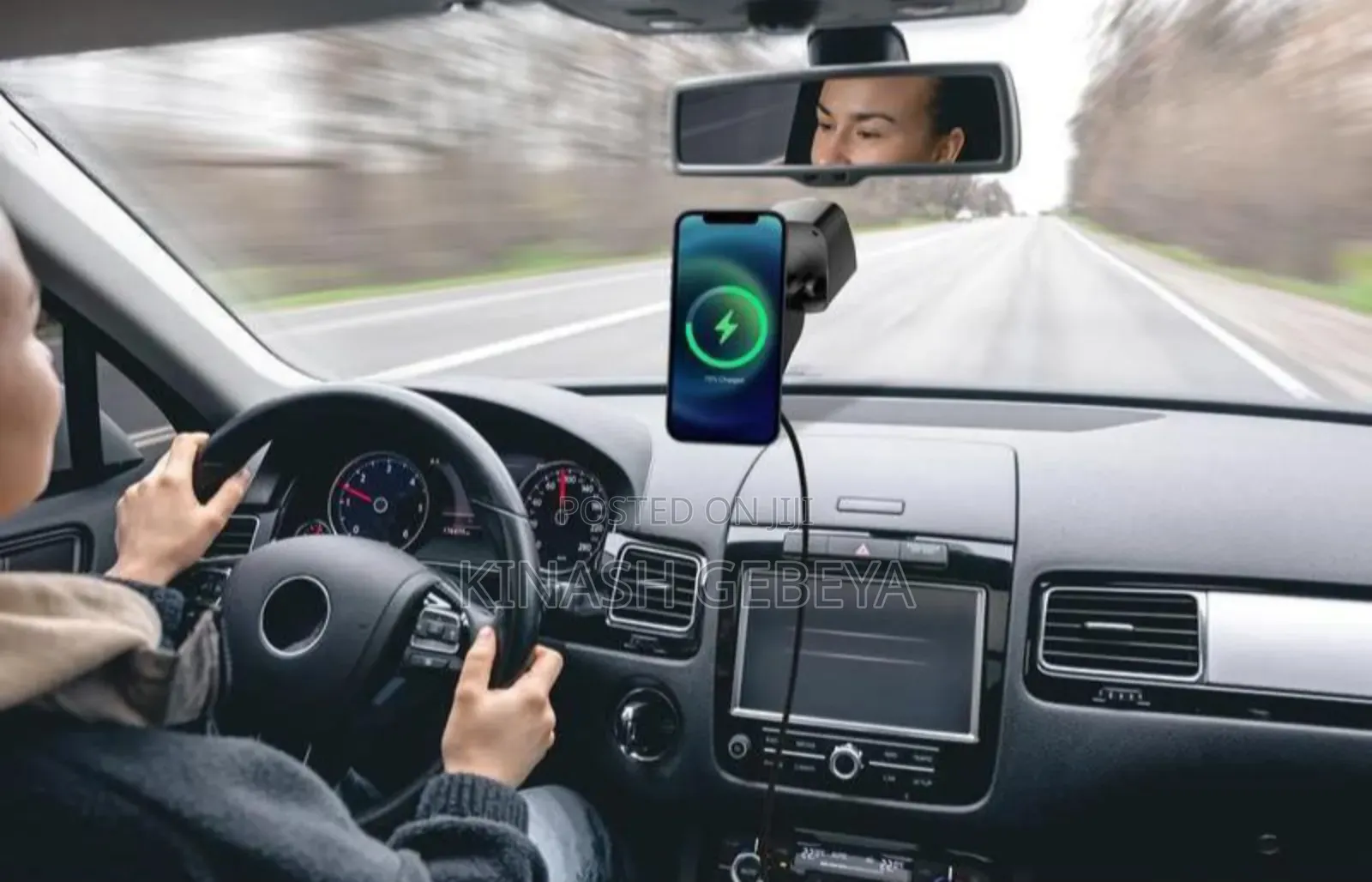 2in1 Virton Magnetic Car Phone Holder With Wireless Charger