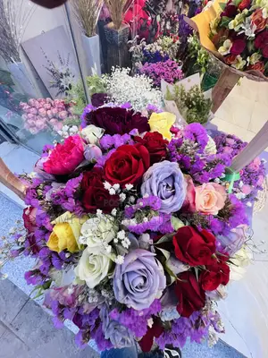 Mixed Rose Flower Basket